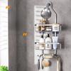 For Hanging Caddy Drilling Bathroom Storage Shower Rack Shower Without Hooks Shelves Over Organizer with Towel Bathroom