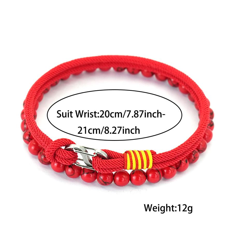 Stylish 2Pcs Men Bracelet Set 5 Colors Available Grade A 3mm String Skin Friendly Without Fading Sports Sweat Absorbent Braslet