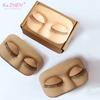 PVC Mini Lash Flat Model Head Practice Eyelash Extension Training Head With Removable Replacement Eyelids With False Eyelashes