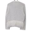 DRAWER 6515-199-0600 Front Hook Collarless Tweet Knit Jacket Jacket F whiteUsed