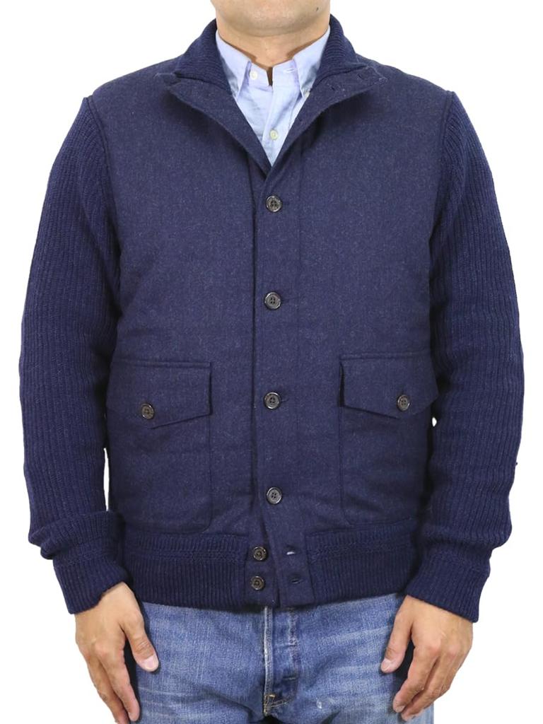 POLO RALPH LAUREN Kainock Knit Padded Size Indigo Blue Men's Jacket, XL, (Product Code 01010108)