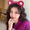 Plush Bear Ears Hairband Cartoon Birthday Headwear Soft Comfortable Headbands for Everyday and Parties