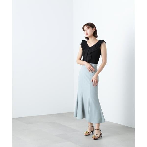 [JILL by JILL STUART] [Pre-order: Expected arrival: Late March - Early April] Ruffled Frill Knit