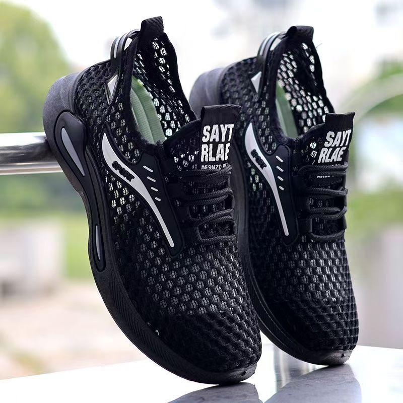 Mesh shoes new summer breathable river breathable casual running mesh sports shoes 39 чёрный