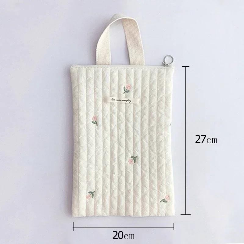 Cotton Mommy Bag Baby Diaper Bag Nappy Caddy Pouch Portable Stroller Storage Bag Cute Bear Embroidery Purse Baby Organizer