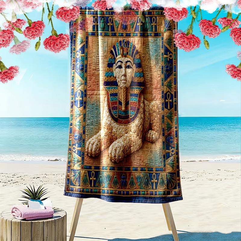 Motor Tractor Patchwork Print Beach Towel, Large Soft Quick Dry Towel for Beach Camping Swimming