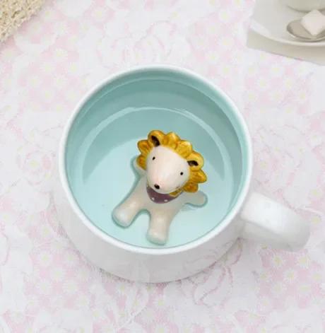 400ML Ceramic Mugs Creative Cute Cartoon Stereo Animal Milk Coffee Cups Couple Cups of Household Drinking Water Supplies
