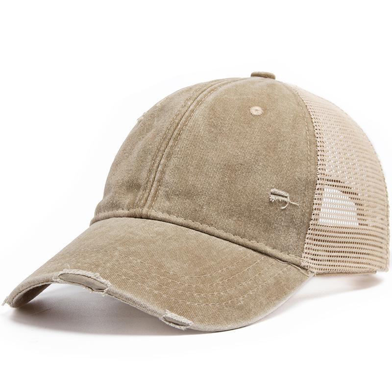 Vintage Washed Distressed Baseball Cap - Unisex Sun Visor Mesh Hat for Summer Outdoor & Casual Use, Available in 12 Colors.