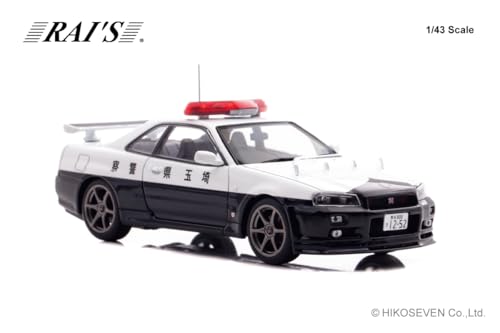 Hiko Seven RAI'S 1/43 Nissan Skyline GT-R (BNR34) 2020 Saitama Prefectural Police Expressway Traffic Police Vehicle (953) Finished Product H7432011