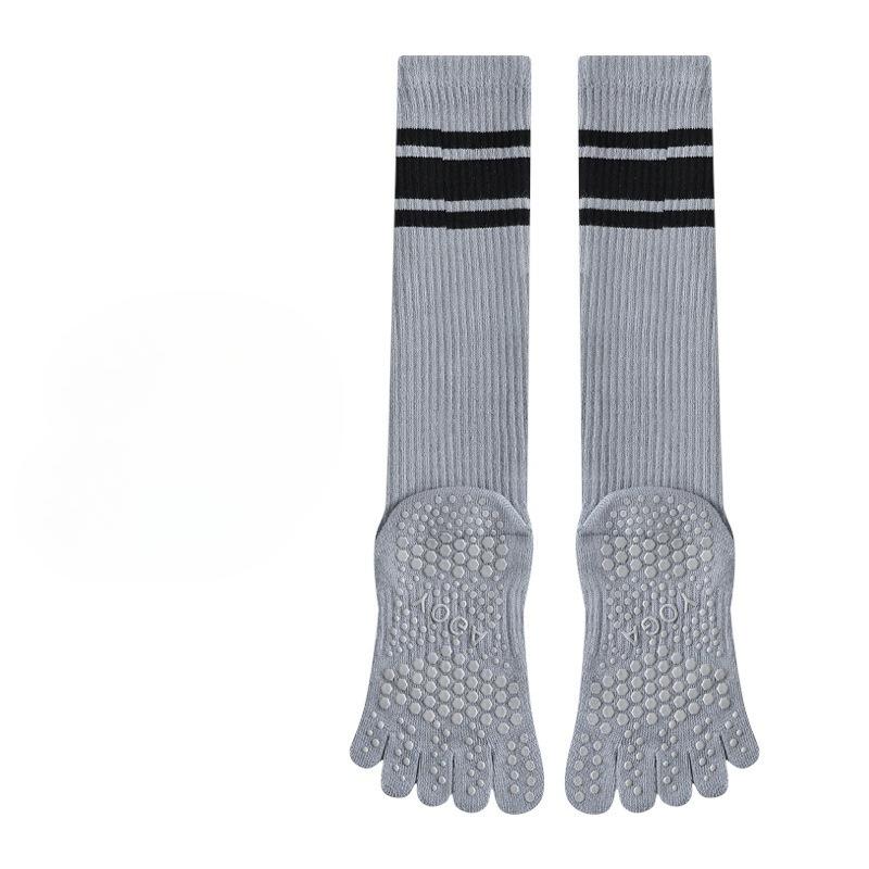 Five-finger Yoga Socks, Anti-slip, Women's Running, Rope Skipping, Fitness, Cycling, Pressure, Calf Sports, Long Stockings