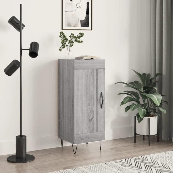 VidaXL Buffet Sonoma gris 34,5x34x90 cm Bois d'ingénierie 830442