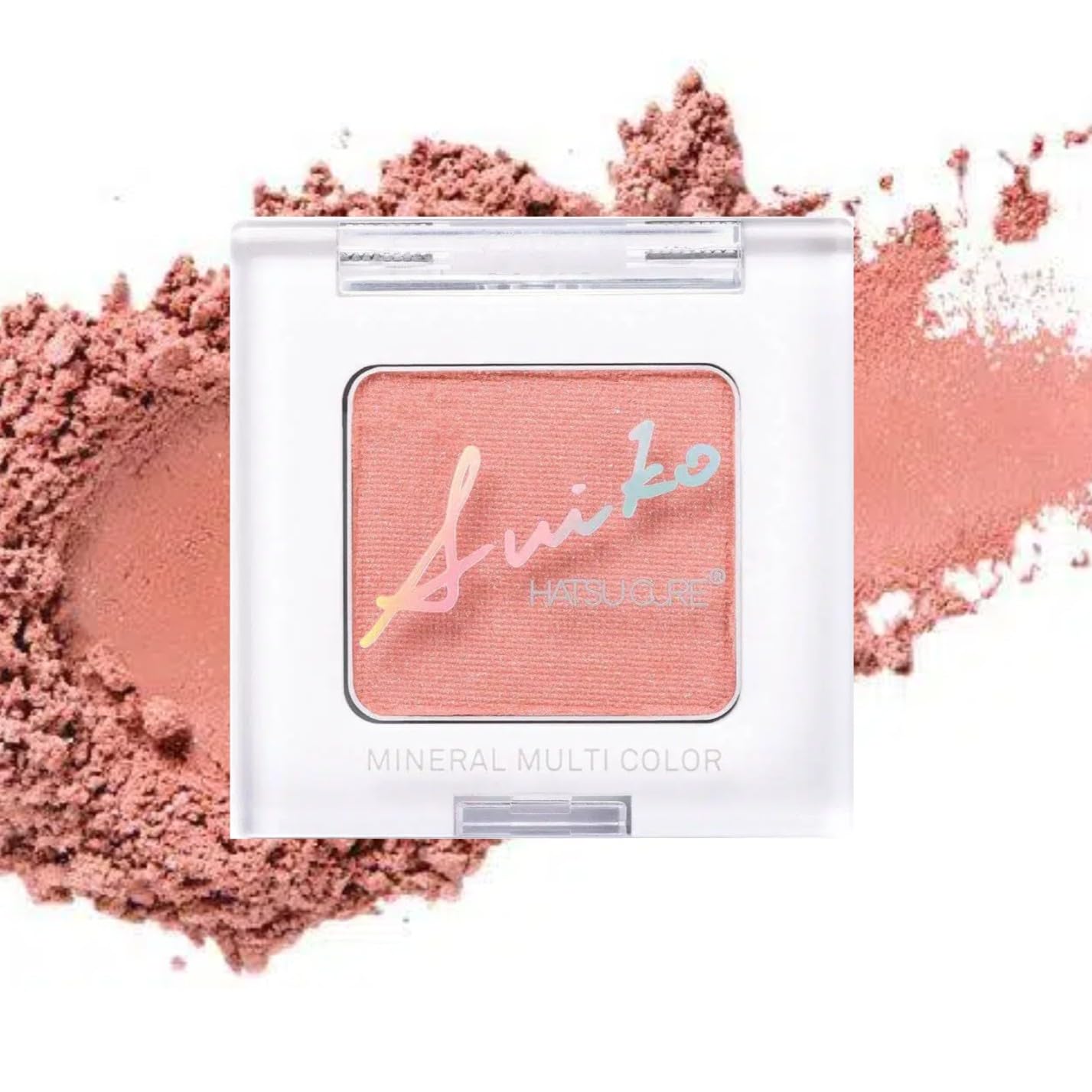 SUIKO Mineral Multi-Color [11 Warm Peach] Fluffy, sheer peach multi-functional high-adhesion powder. Eyeshadow, blush, highlighter, lip color,