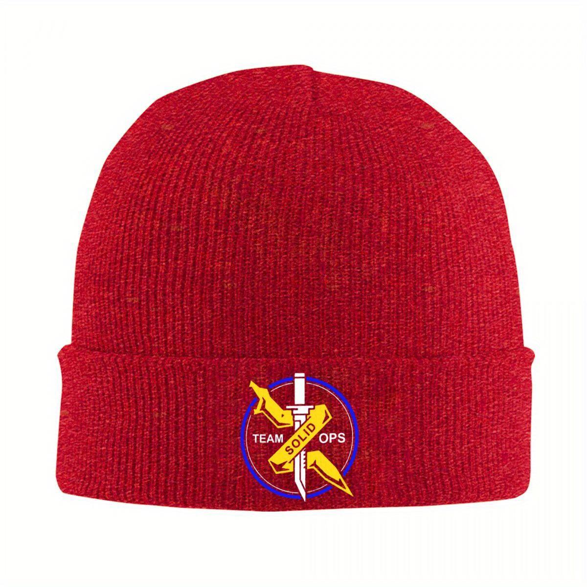 Team Solid Ops Metal Gear Solid Hat Autumn Winter Beanie Street MGS Caps Unisex Women Acrylic Bonnet