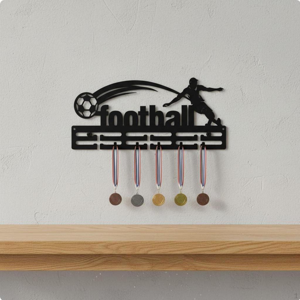 Metal Medal Display Rack Holds Up To 30 Medals Sports Holder High Capacity Wall Mounted Award