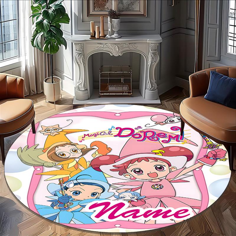 Customizable DoReMi2 Round Non-Slip Carpet - Ideal for Garden, Picnic, Office, Perfect for Decoration, Suitable For All Seasons