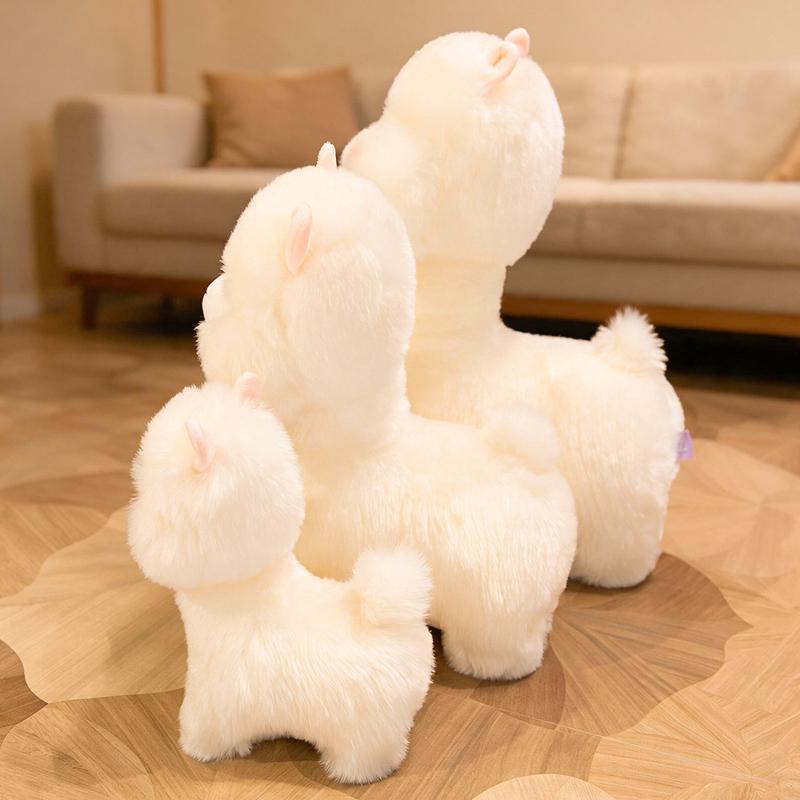 25/35/45cm Alpaca Plush Toy Soft And Comfortable Alpaca Doll Hug Pillow Standing Sheep Soft Stuffed Animal Doll