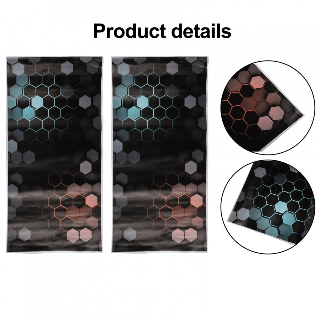 2x For Honeycomb Car Door Post Waterproof Decal for Vehicle Aesthetics