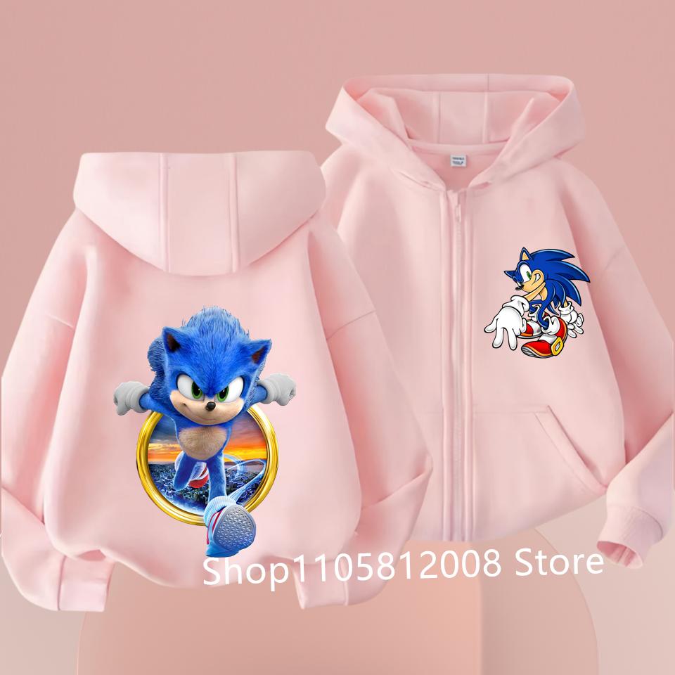 Outwear Fashion Fall Hoodies Sportwear Children Clothes Boys Gift Anime Kids Thin Hooded Jacket Zipper Sweatshirts