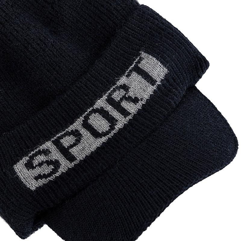 New Style Fashion Winter Hat Fur Lined Beanie Warm Brim Cap Stylish Hats For Men Outdoor Thicken Ski Sports Knitted Warm Hat