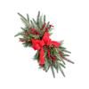 Christmas Stair Wreath with Pinecones Bowknot Hanging Stairs Garlands for Front Door Decoration Winter Wreath Party Gift