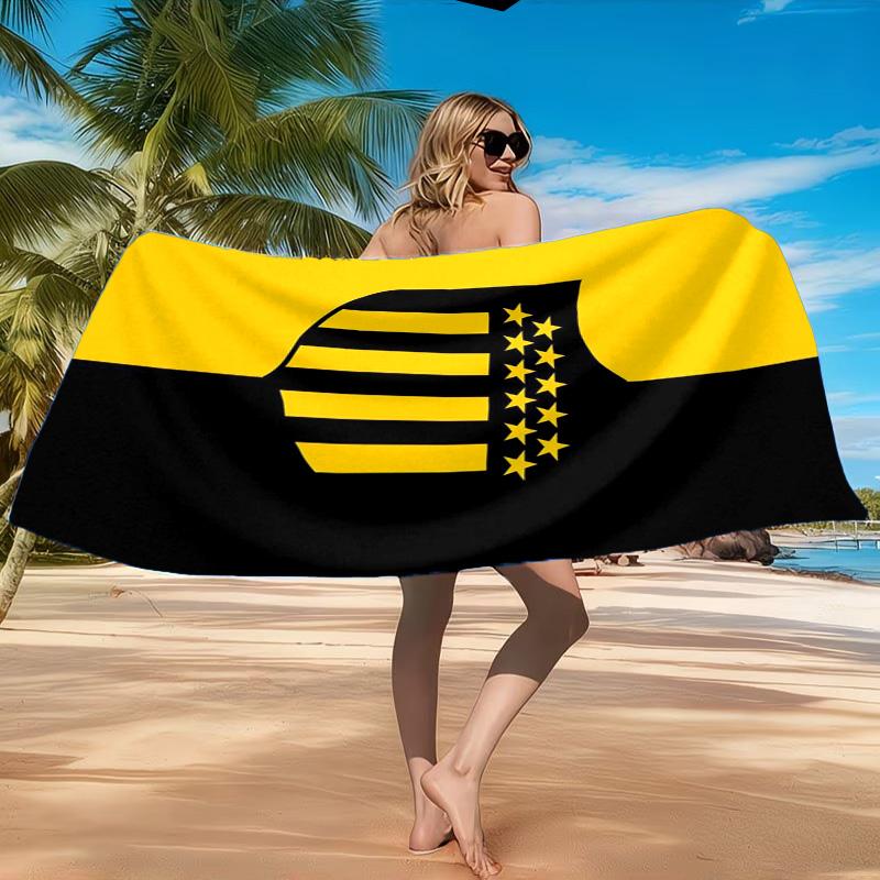 Toalla de Playa con Emblema del Club de Fútbol Peñarol, Secado Rápido, Fácil de Cuidar, Adecuada tanto para Fitness como para Vacaciones en la Playa, Esencial Deportivo