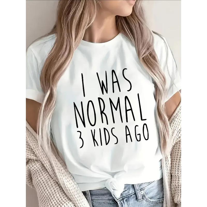 Funny Graphic Tee Casual Short Sleeve Home Daily Top