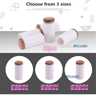 10 Stück/Set Billard-Que-Spitzen Ersatz mit Pool-Que-Stangen-Ferrule-Teilen