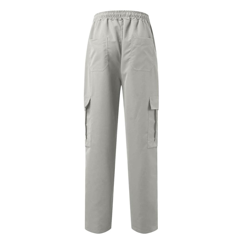 Summer 2023 Men's Loose Straight-Leg Cargo Pants - European and American Style
