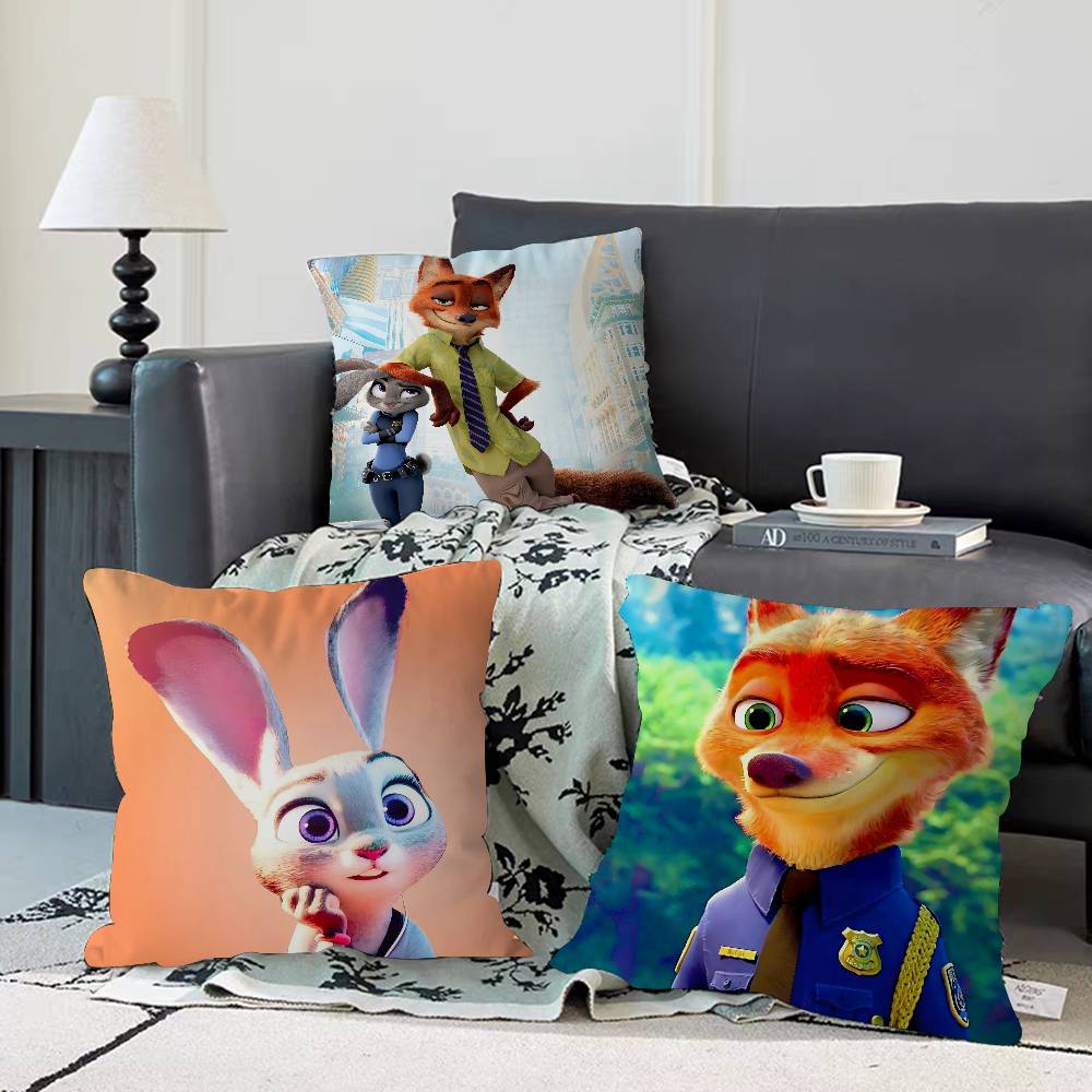 Zeichentrickfilm Z-Zootopia Kissen Geschenk Heim Büro Dekoration Kissen Schlafzimmer Sofa Auto Kissenbezug Kissenbezug