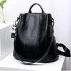 Streetwear Women's Bags, Leather Goods, Solid-color Backpacks, Leather Sewn Ladies' Backpacks