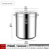 Extra Thick 304 Food Grade Stainless Steel Multi-Use Barrel with Lid for Soup, Braising, Oil, and Water.