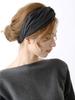 VINGTAINE Cross Turban Simple Hair Headband, Plain, Casual, Sophisticated, Accessory, HB-87-CAM