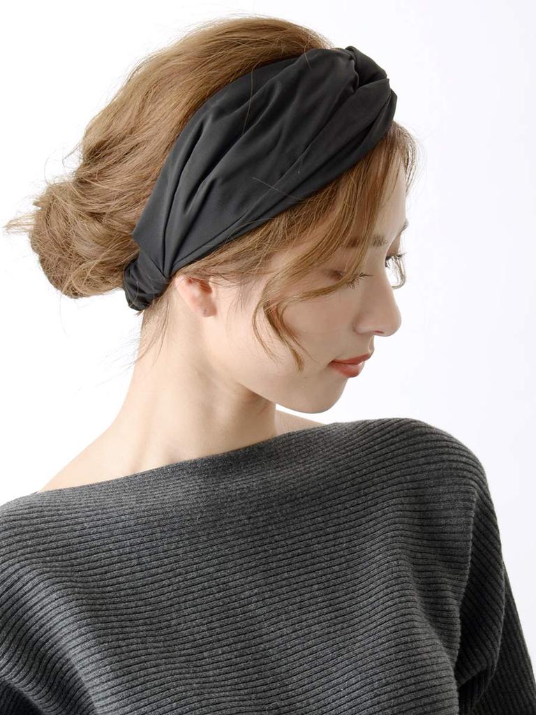 VINGTAINE Cross Turban Simple Hair Headband, Plain, Casual, Sophisticated, Accessory, HB-87-CAM