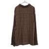LIDNM Check Pattern Long Sleeve Half Zip Shirt L Brown Men's Used