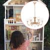 1/12 Dollhouse 6 Arm Chandelier, Doll Accessories Decoration, Home Living Room Lighting Fixtures