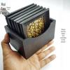 Set of 6 Rattan Coasters: Wooden Heat Insulation Pads, Thai Tea Set Display, Unique Antique Home Ornaments.
