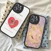 Mittelalter Retro Amor Engel Handyhülle Für Iphone 16 15 14 13 12 11 Pro Max Plus Leder Weiche Rückabdeckung