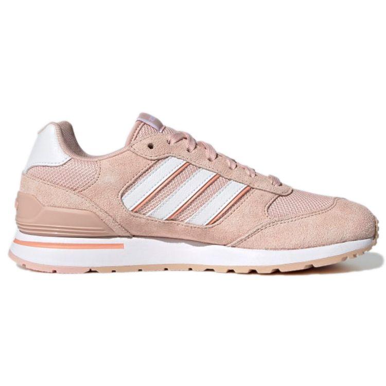 Adidas Neo Run 80s Comfortable Versatile Fabric Non-Slip Wear-Resistant Breathable Low-Top Running Shoes Women Sneaker Pink White GZ8165