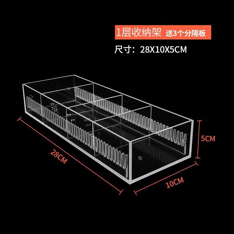 Clear Acrylic Partition Box Eraser Storage Box Stationery Store Desktop Multi-layer Hand Account Organizer Display Stand 11180₽