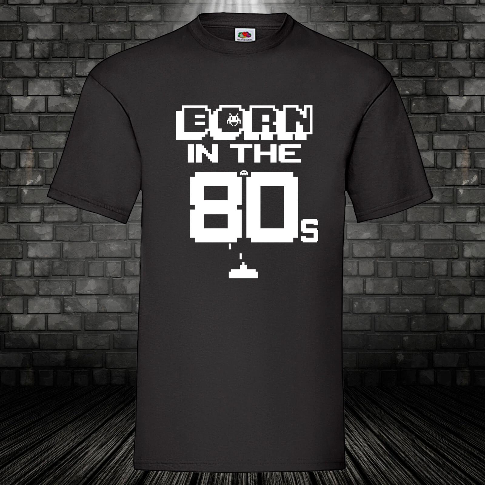 Born in the 80s Eighties Shirt T-Shirt Black Cotton Funshirt Cult S-5XL S