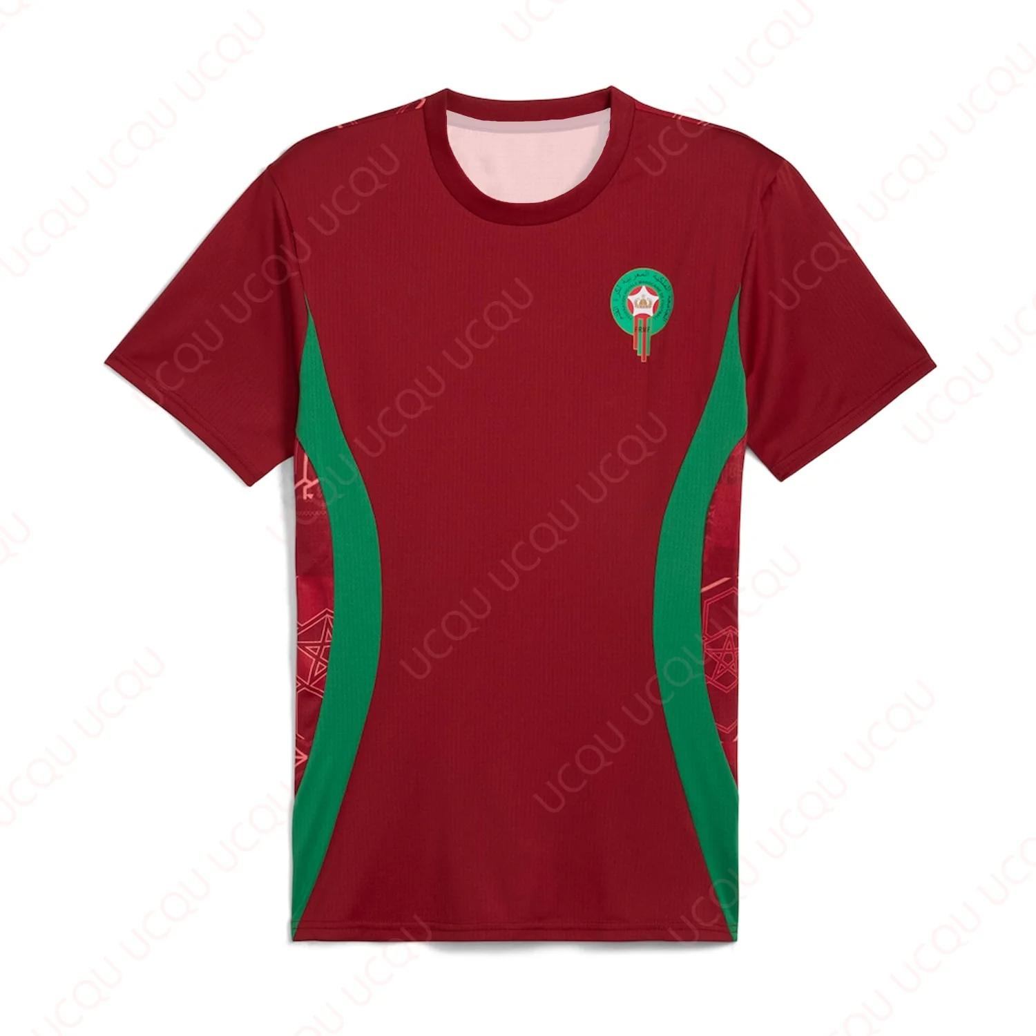 

Moto Morocco National Team Quick Dry Outdoor Jersey Summer Classic Casual Loose Fit Tee for Adults - Exercise Friendly XXS