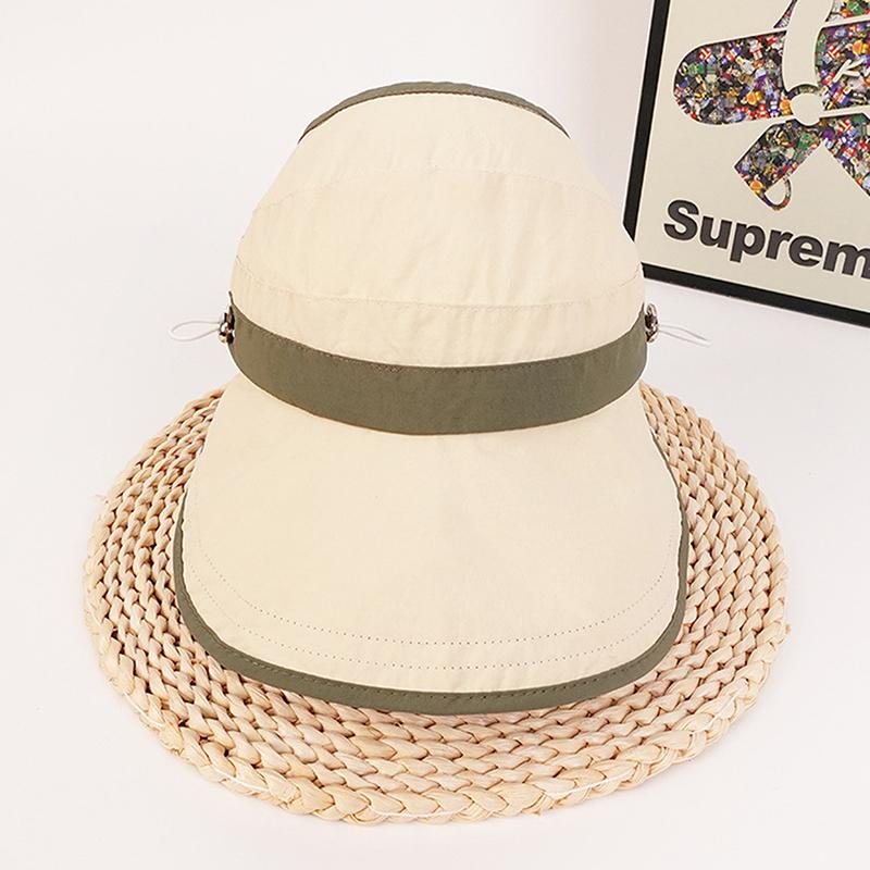 

Повседневная летняя детская шляпа от солнца из полиэстера, быстросохнущая, с защитой от УФ-лучей, детская кепка с открытым верхом, с широкими полями, в корейском стиле, детская шляпа-козырек от солнца для улицы