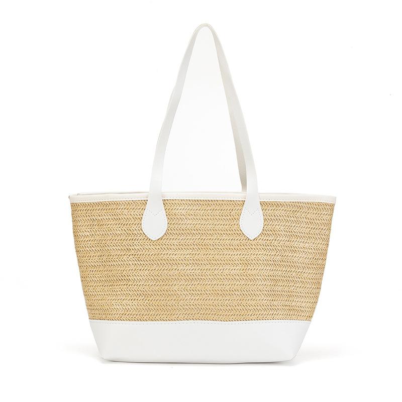 Woven Tote Handbag Tote Handbag Shopping Bag Mommy Bag Large Capacity Handbag Straw Woven Bag
