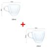 2 Pcs Double Wall Glass Mug With Handle Creative Heart Shape Coffee Cup Cute Milk Water Tea Heart Cup Clear Heart Mug Wholesale