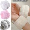 Wristband for Washing Soft Flannel Wrist Strap Reusable Face Makeup Towel Wrist Velvet Towel  Girls Elastic Face Wash