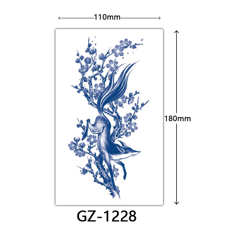 Herbal Tattoo Stickers, Juice Tattoo Stickers, Semi-Permanent English Letter Tattoo Stickers Tattoo