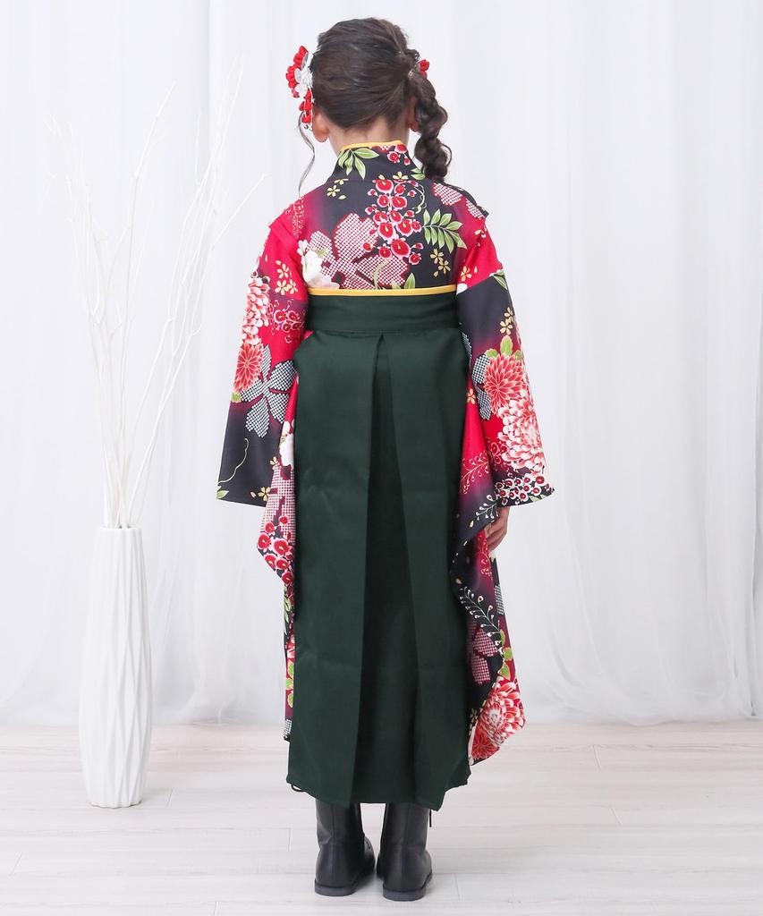 Hakama Easy To Simple Japanese Style Set Graduation Graduation Girls Shiny Red [KYOETSU] Set, Wear, (Kimono, Hakama), Ceremony, Ceremony, Girls, (8.