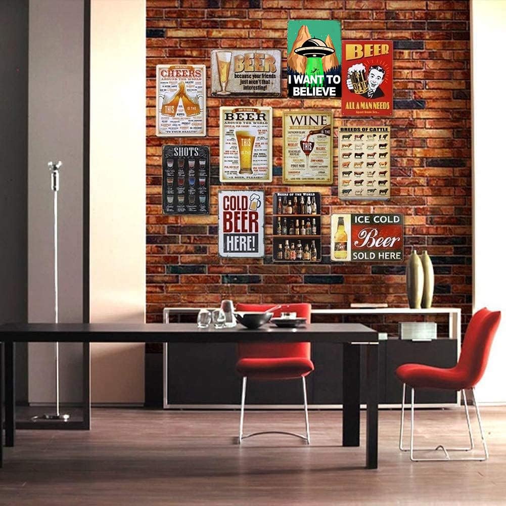 Breeds Of Cattle Metal Tin Sign Wall Plaque Poster For Restaurant Market Farm Ranch Bar Pub Beer Club Wall Home Decor 8x12 Inch