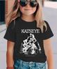 Summer Short Sleeve Tops Global Girl Group Katseye Graphic T Shirt Kids Casual Cotton Tshirt Baby Girls Tshirt Toddler Boys Top