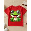 Baby Short Sleeve Spring Summer Autumn Cartoon Frog Pattern Cute Print Casual T-Shirt
